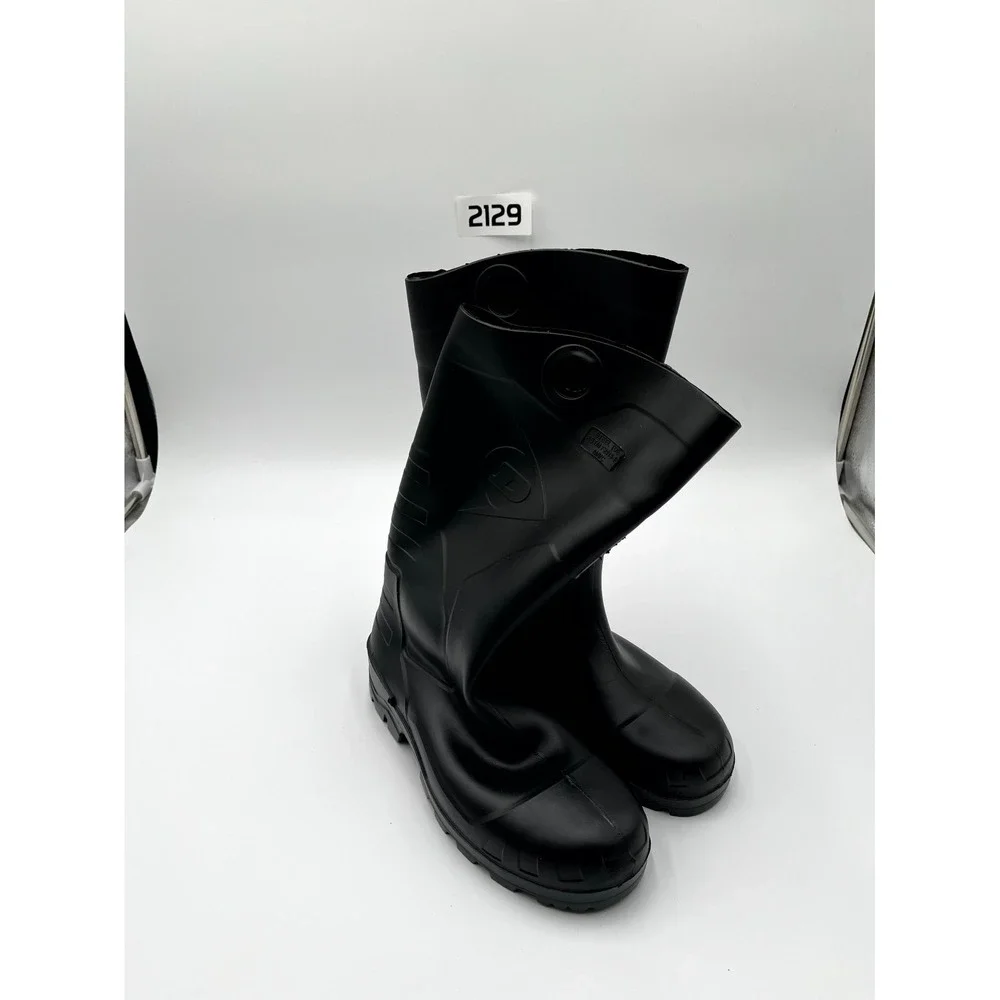 Dunlop Chesapeake Unisex M7/W9 Rain Boots‎ Black Steel Toe Pull On Waterproof